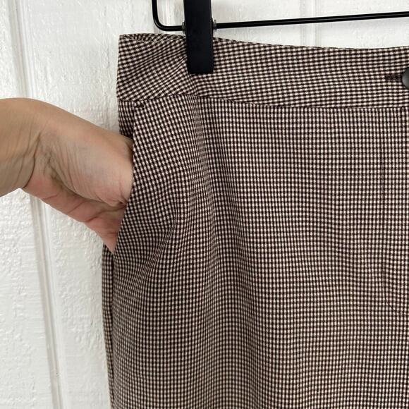 Chicos Women Crop Wide Leg Pants Academia Preppy Office Career Brown Size 10 - Picture 2 of 7